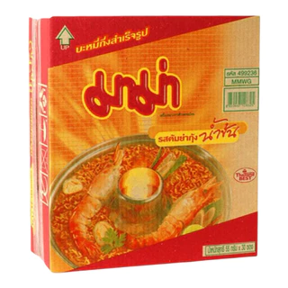 มาม่า MAMA บะหมี่กึ่งสำเร็จรูป รสต้มยำกุ้งน้ำข้น / รสต้มยำกุ้ง / รสหมูสับ / เส้นหมี่น้ำใส 1กล่อง 30ซอง เทน้ำร้อน ปิดฝา