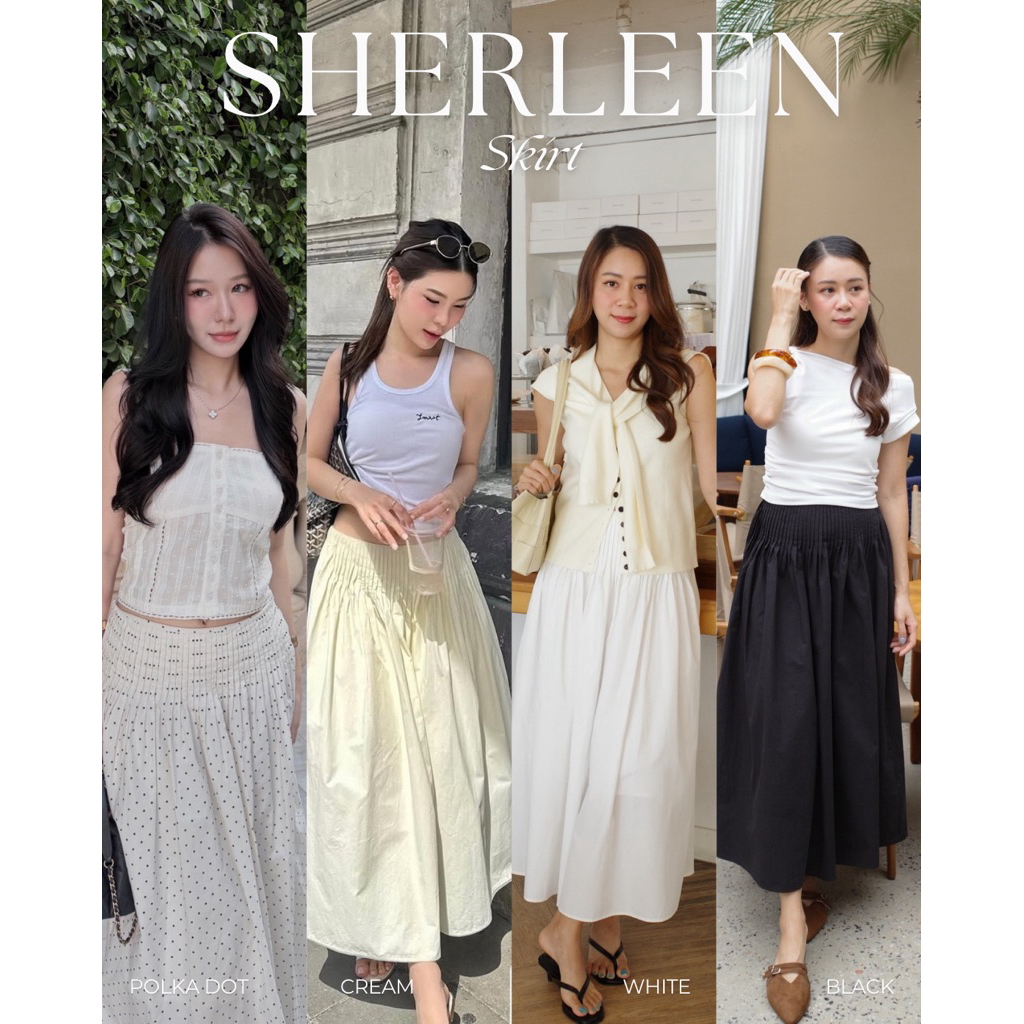 Plsme.bkk 〰“Sherleen skirt” (เฉพาะกระโปรง) มีซับใน