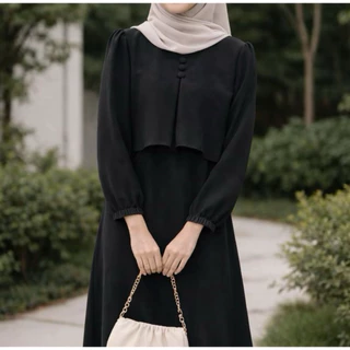 เดรสเรียบๆใส่สบายแขนจั๊ม