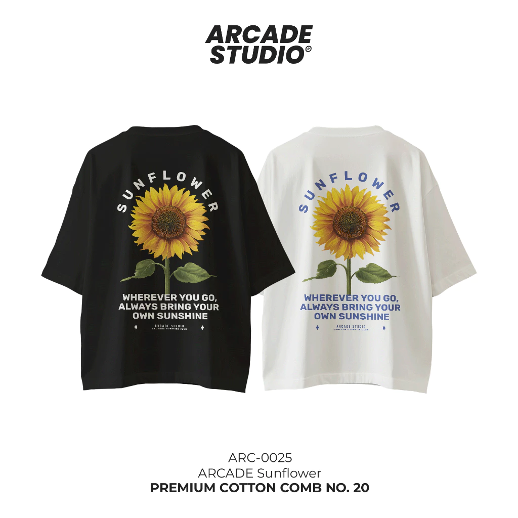 [พรี 4 วัน] ARCADE เสื้อ Sunflower (ARC-0025) / เสื้อ Oversize เนื้อผ้า 100% Cotton Comb 190 GSM