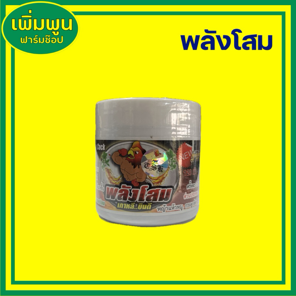 อาหารไก่นกตราพลังโสม พลังเกาหลี พลังโสม สำหรับไก่ชน ไก่พื้นเมือง นก
