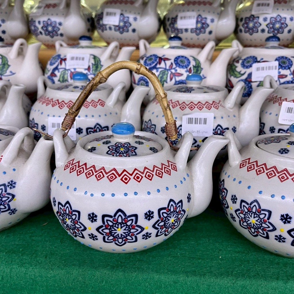กาน้ำชา teapot กาน้ำชาจีน กาน้ำเซรามิคสวยๆ กาน้ำลายโบฮีเมี่ยน กาน้ำชาลายคราม เข้าไมโครเวฟได้