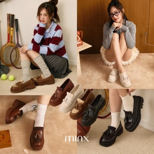 MINX รุ่น Wynn grace รองเท้าโลฟเฟอร์(loafer) พื้นนิ่ม ทรงสวย ประดับพู่ minxshoes