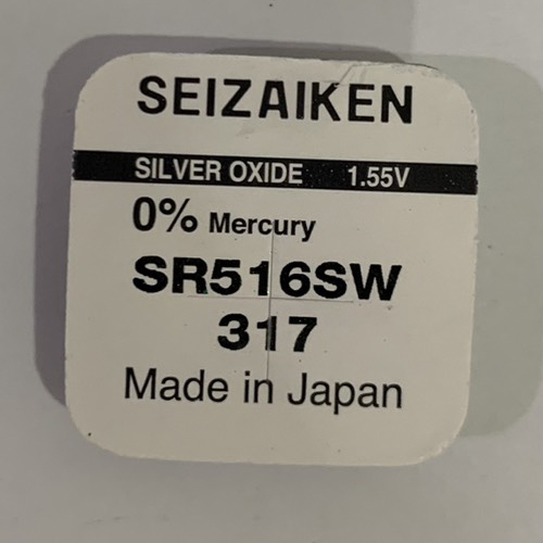ถ่านกระดุม Seizaiken SR516SW / 317 แบ่งจำหน่าย แบบ 1 ก้อน,5 ก้อน