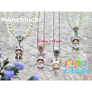 ส่งด่วน1วัน 🧸 Set สร้อย+จี้ Monchhichi x Swarovski ของแท้100% 🍒 แถมจี้เชอรี่ 💕 พร้อมส่งในไทย ✨️ อุปกรณ์ Full Set 1ชุด!!