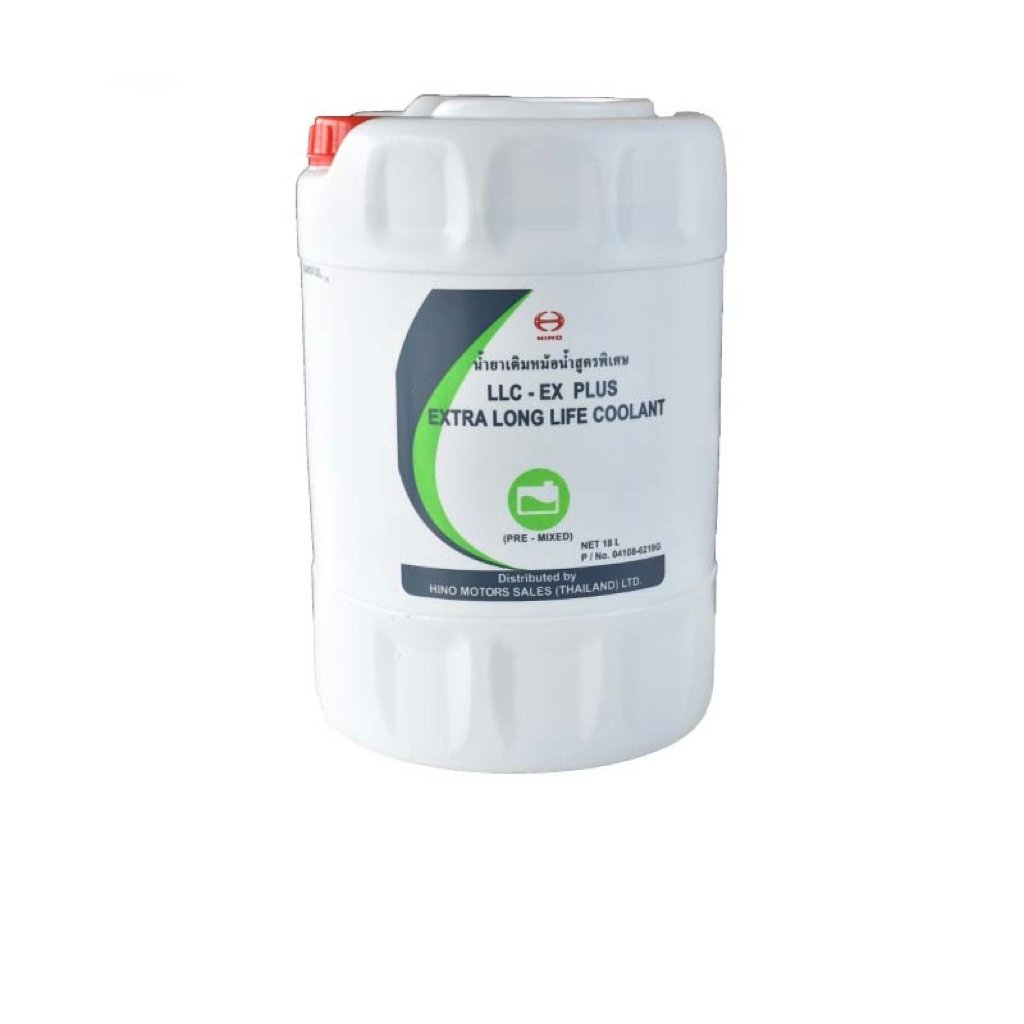 น้ำยาหม้อน้ำ Hino สูตร LLC Ex-PLUS Extra Long Life Coolant พร้อมใช้ น้ำสีฟ้า ขนาดบรรจุ 18ลิตร
