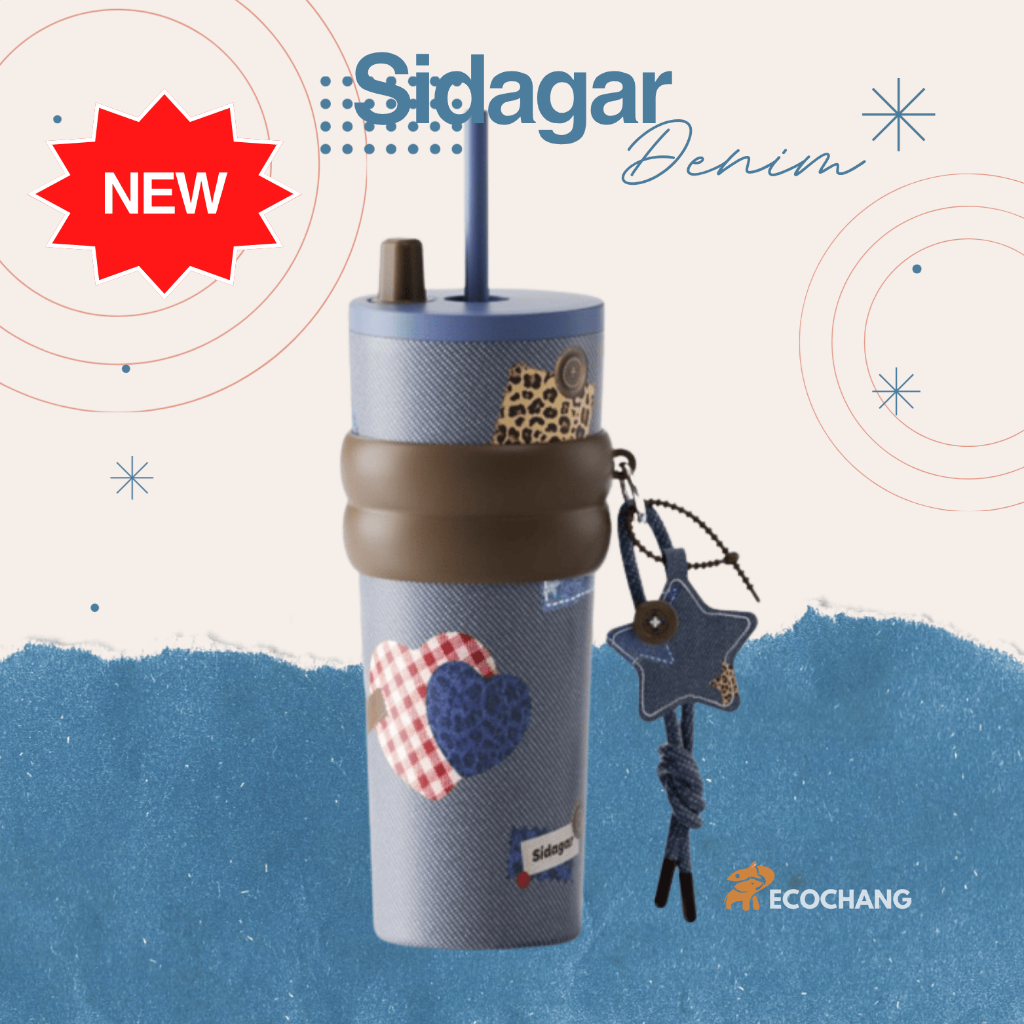 STAR+ แก้วน้ำสแตนเลส 316 เคลือบเซรามิก ขนาด 710 มล. มีหลอดดูด พับเก็บได้ มีที่เก็บฝาหลอด Starplus