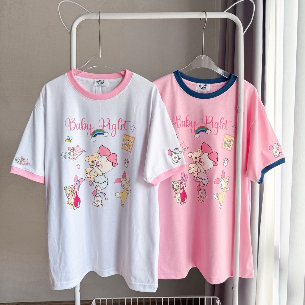 เสื้อยืด Oversize งานป้าย Qottonland เบบี้พิกเล็ต