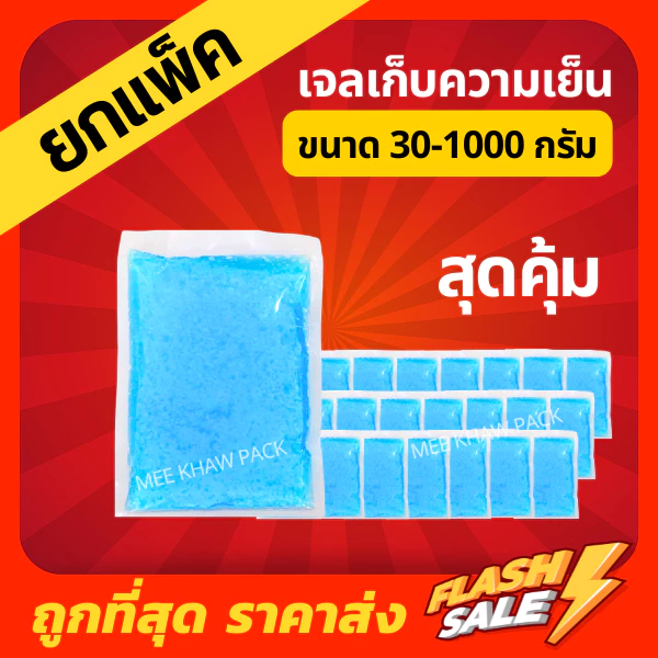 [ยกแพ็ค] เจลเก็บความเย็น ice pack เจลแช่เย็น ขนาด 30-1000 กรัม