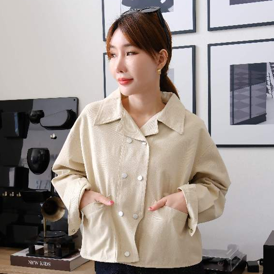 Lawyer Store [ 737275 ] เสื้อคอปกแขนยาว กระดุมคู่ กระเป๋าใช้งานได้จริง กระดุมแป๊กใช้งานได้จริง ผ้ายีนส์  ใส่เท่ห์ แมทช์ไ ราคา ถูกที่สุด ดีลบีเคเค แกลเลอรีภาพที่ 3