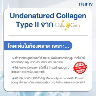 [เซต 5 กระปุก] Nuriv Undenatured Collagen Type II บำรุงข้อเข่า นูรีฟ อันดีเนเจอด์ คอลลาเจน ไทพ์ทู 60 แคปซูล