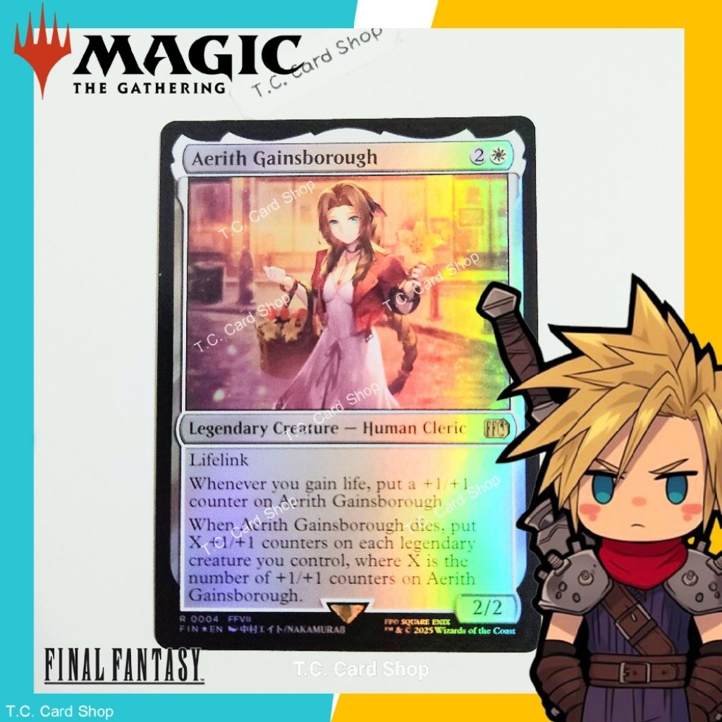 Aerith Gainsborough - R0004 FFVII - Final Fantasy - Magic the Gathering (MTG) (FIN)