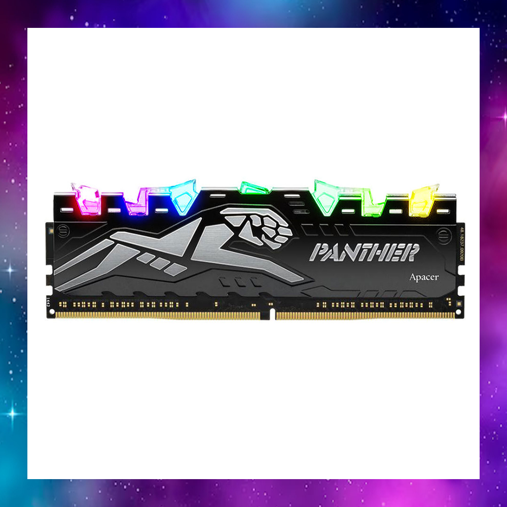 8GB (8GBx1) DDR4/2666 RAM PC (แรมพีซี) APACER BLACK PANTHER RAGE RGB ใช้งานปกติ ประกันLT