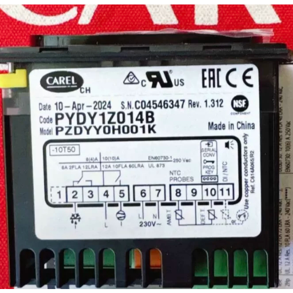 CAREL เทอร์โมสตัท PYDY1Z014B--PZDYY0H001K