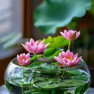 ผลผลิตสูง บรรจุ 10 เมล็ด สีผสม เมล็ดพันธุ์ ดอกบัวน้ำ เมล็ดบัวจิ๋ว Lotus Water Lily Seeds Hydroponic Lotus Flower Seed