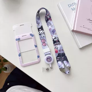 ส่งด่วน🚚💨 ที่ใส่บัตร Sanrio พร้อมสายคล้องคอยืดได้ ป้ายห้อยบัตรพนักงาน/บัตรนักเรียน Cardholder