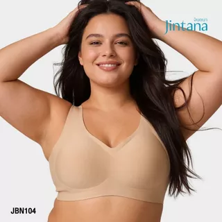 [ขายดี] Jintana เสื้อชั้นใน รุ่น Lite รหัส JBN104 บราไร้โครง มีตะขอปรับระดับ สายบ่าใหญ่รองรับทรง