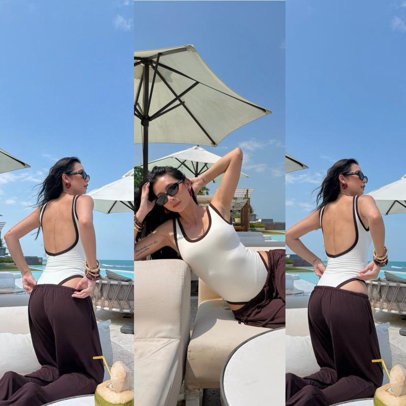 Atipashop Bodysuit - Breezy Bodysuit บอดี้สูทกล้ามเว้าหลัง ทูโทน