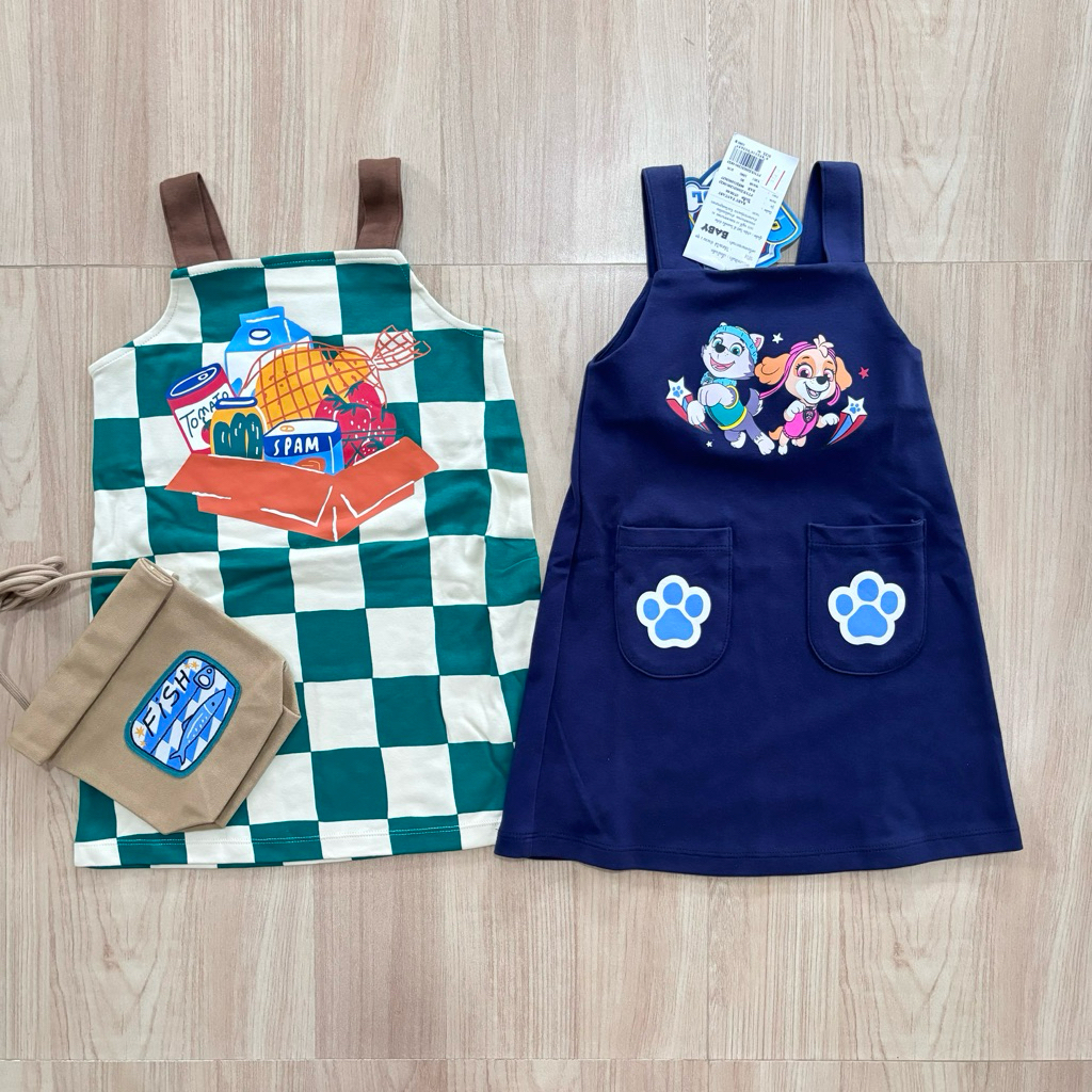 (New!) *ขายเหมา 2 ชุด* Baby Lovett เดรส supermarket / 3Y + Fourp’s house เดรส Paw Patrol / sz.90