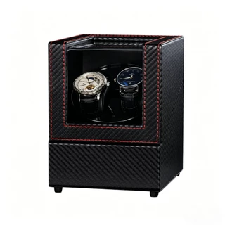 กล่องหมุนนาฬิกา 2 เรือน PUหนังคลาสสิก Watch Winder กล่องหมุนนาฬิกาอัตโนมัติ เครื่องหมุนนาฬิกา xd