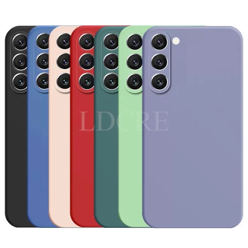 เคสโทรศัพท์มือถือ ซิลิโคน กันกล้อง สีพื้น สําหรับ Samsung Galay A56 A05S A15 A25 A35 A55 A56 A06 A16 A26 A36 เคสกันกระแท