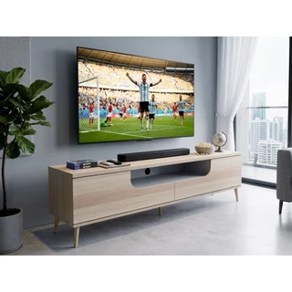 Tomato Home ชั้นทีวีมินิมอล Ultra TV cabinet กว้าง W180ซม|วางทีวีใหญ่สุด 75นิ้ว ชั้นทีวีไม้| ตู้ทีวี