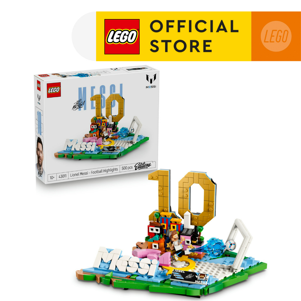 LEGO Editions Football 43011 Lionel Messi – Football Highlights (500 Pieces), Building Blocks, Kids Toy
