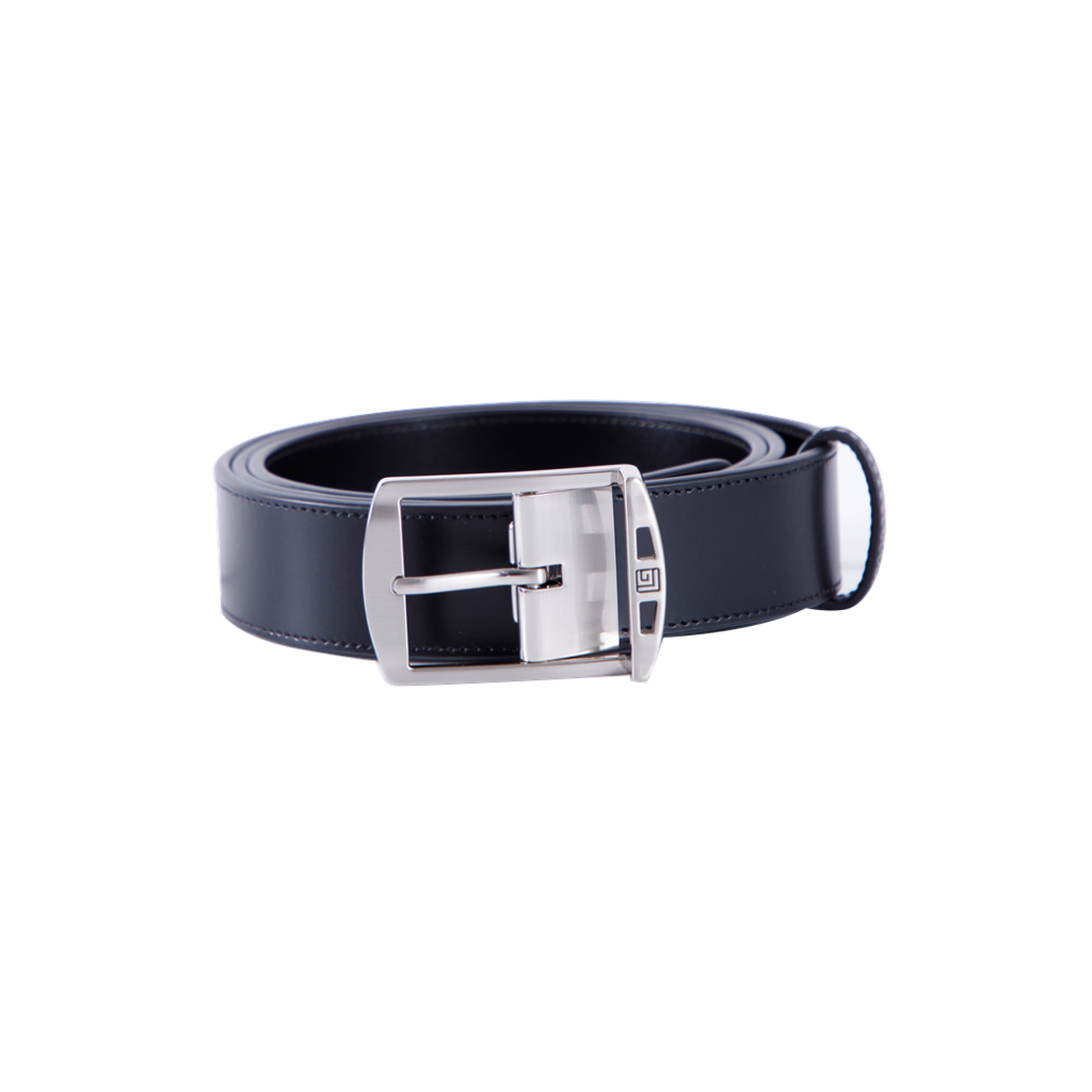 Guy Laroche เข็มขัดหนังผู้ชาย แบบหัวเข็ม - สีดำ รุ่น MGB0026PS6BL