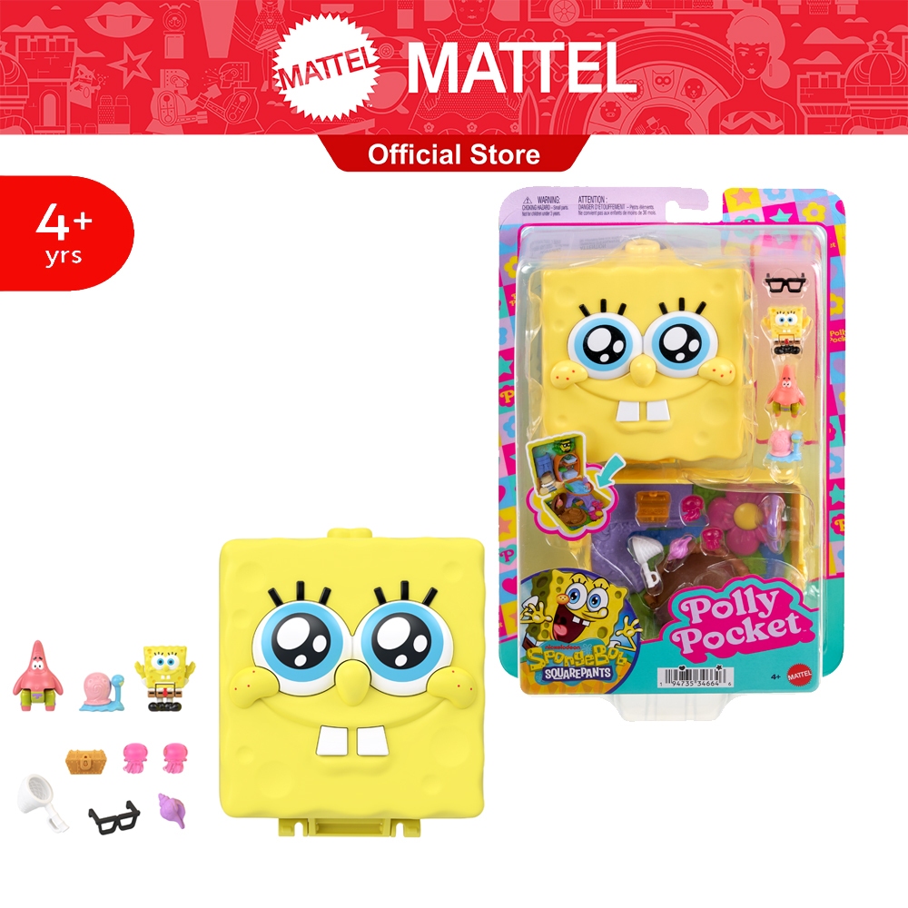 Polly Pocket Spongebob Partnership Compact พอลลี่ พ็อกเก็ต คอมแพ็กลิขสิทธิ์ธีมสพันจ์บ็อบ JKC84 VN