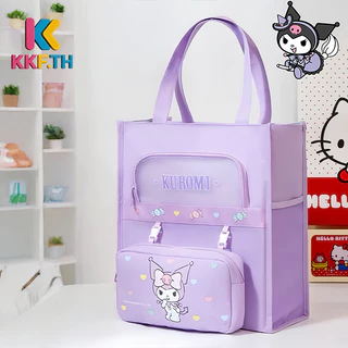 Kuromi กระเป๋าเรียนพิเศษคุโรมิ มีชั้นเก็บหลายชั้น ผ้าหนา ความจุใหญ่ ใส่หนังสือได้เยอะมาก