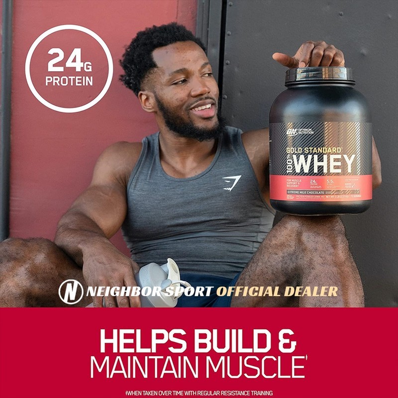 Optimum Nutrition Gold Standard Whey Protein 5 Lbs.(ON)ดับเบิ้ลช็อกโกแลต เวย์โปรตีนไอโซเลตหลัก ราคา ถูกที่สุด ดีลบีเคเค แกลเลอรีภาพที่ 5
