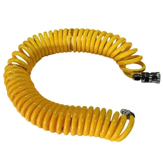 สายลม เติมลม ปั๊มลม พร้อมหัวต่อคอปเปอร์ PU HOSE ส้ม เหลือง น้ำเงิน ใส ดำ ขนาด 3/9/15เมตร
