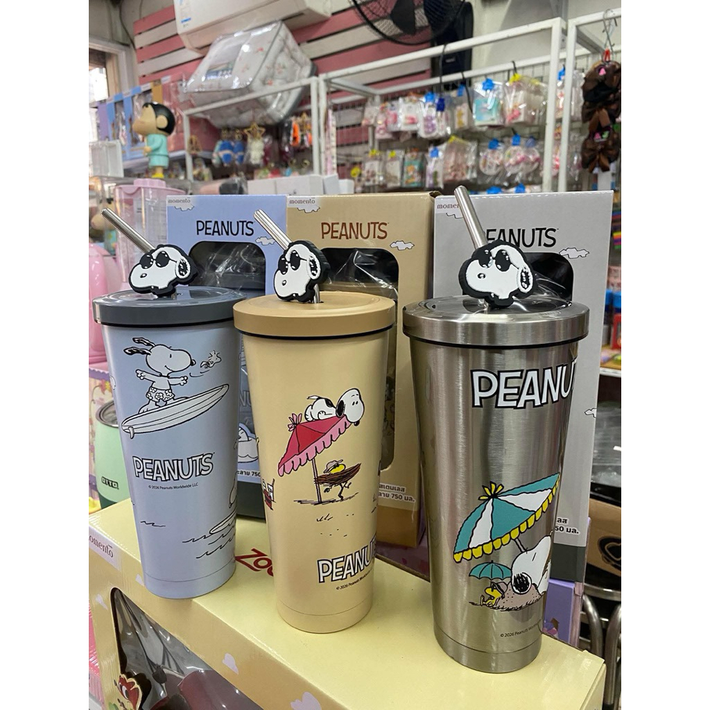 แก้วน้ำสแตนเลสสนูปปี้  PEANUTS 750 ml. เก็บอุณหภูมิได้ 6-8 ชั่วโมง