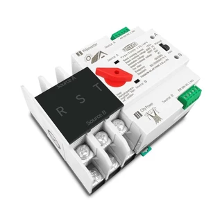 ATS 2P 63A/100A Dual Power ATS สวิทช์ ไฟฟ้า ats Automatic transfer switch เวลาในการเปลี่ยนน้อยกว่า 30ms