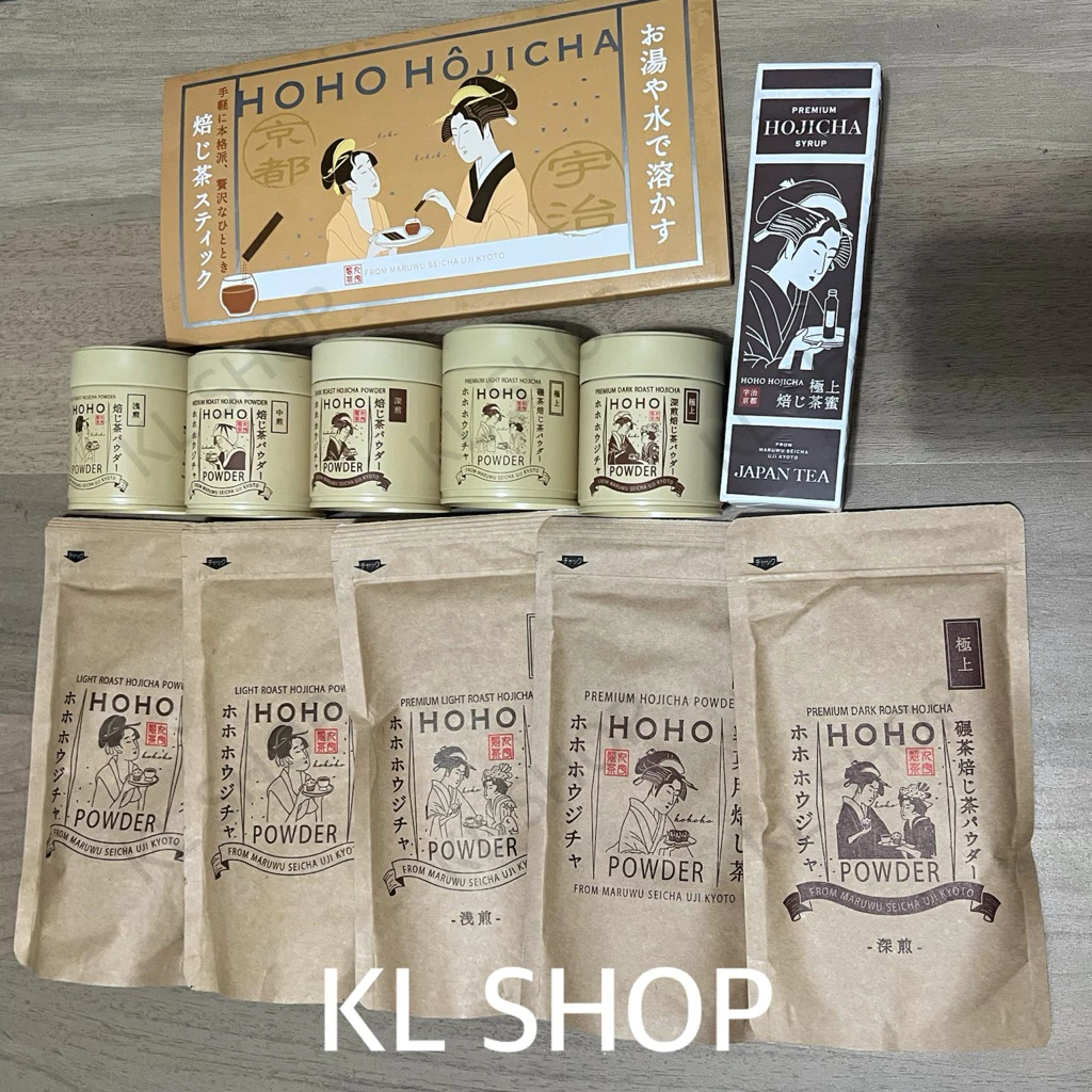 พร้อมส่ง Hoho Premium Hojicha Powder Dark Roast 30g 80g Hoho Hojicha Syrup