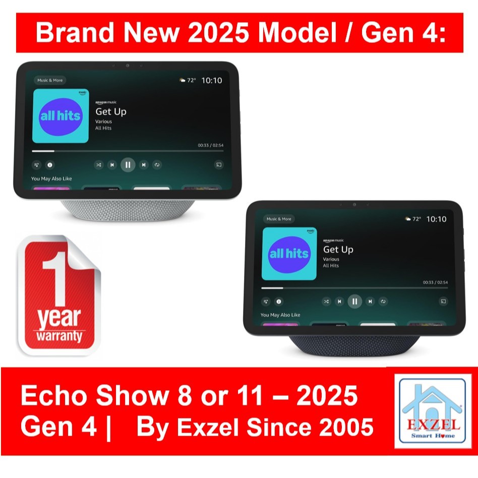 Amazon Echo Show 8 or Echo Show 11 Gen 4, 2025 Release - 4th Gen | Fast 1 Day Ship BKK | Smart Displ