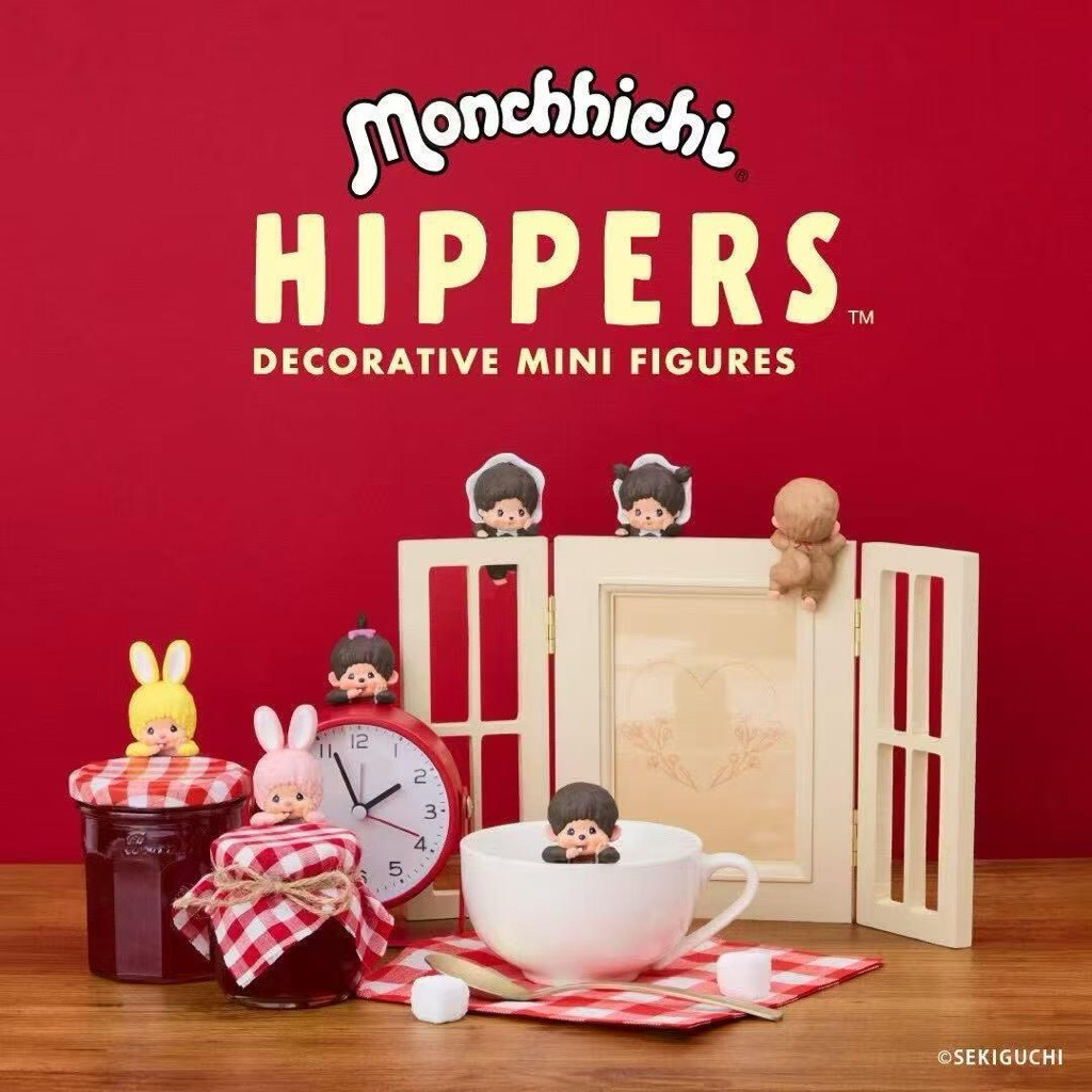 พร้อมส่ง แบบจุ่ม Monchhichi Hippers Decorative Mini Figures Blind box