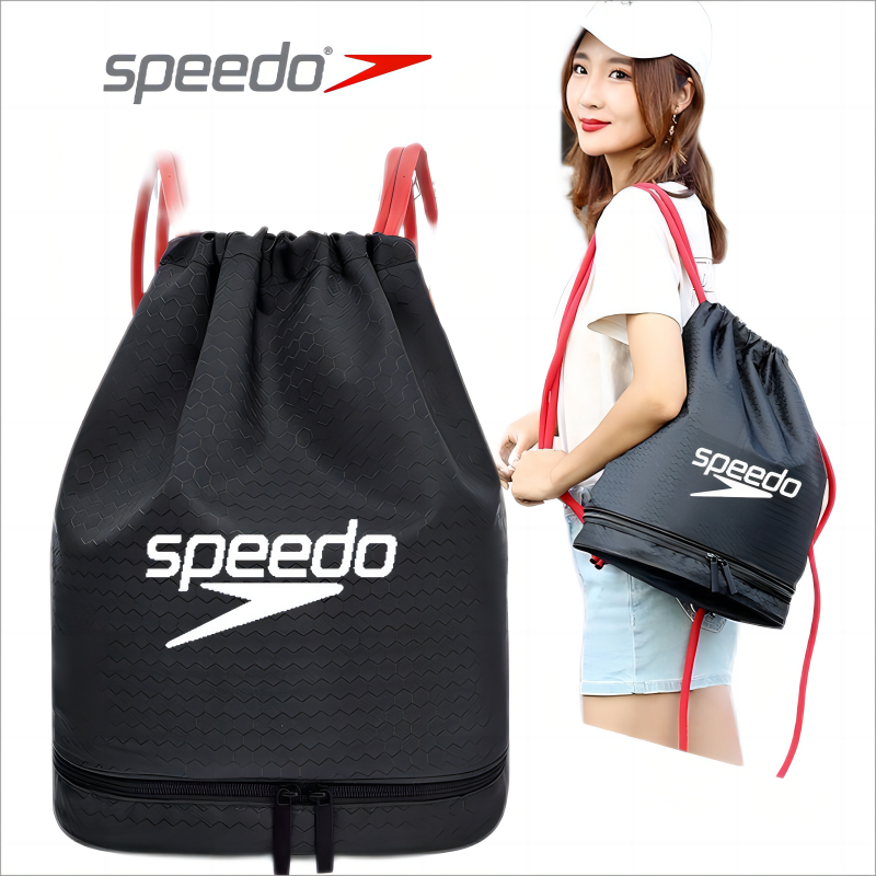 ✉SPEEDO กระเป๋าว่ายน้ำแบบแห้งและเปียกแยกชายทะเลชายหาดตั้งแคมป์ถุงเก็บกระเป๋าฟิตเนส speedo ไหล่ผู้ชายและผู้หญิงกระเป๋า