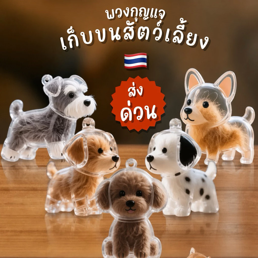 💥มีส่งด่วน💥(SN-22)พวงกุญแจที่ระลึกใส่ขนสัตว์เลี้ยง