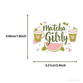 [พร้อมส่ง] สติ๊กเกอร์มัทฉะ Matcha ไดคัทเป็นชิ้นๆ 50 ชิ้น ลายน่ารักไม่ซ้ำแบบ กันน้ำ สําหรับติดตกแต่ง