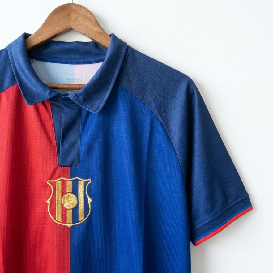 FormD Collection !! เสื้อกีฬา เจ้าบุญทุ่ม บาเซโลนา เจอร์ซีย x 1899-1999 สไตล์ วินเทจ คอปก ส่งจากไทย