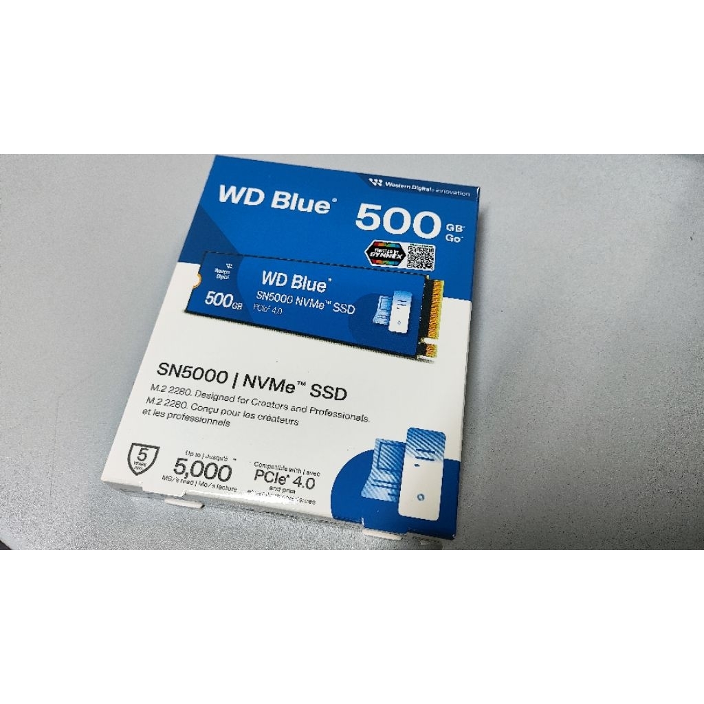 WD Blue SN5000 500GB NVMe SSD (M.2 PCIe Gen4) ของใหม่่ยังไม่แกะซีล
