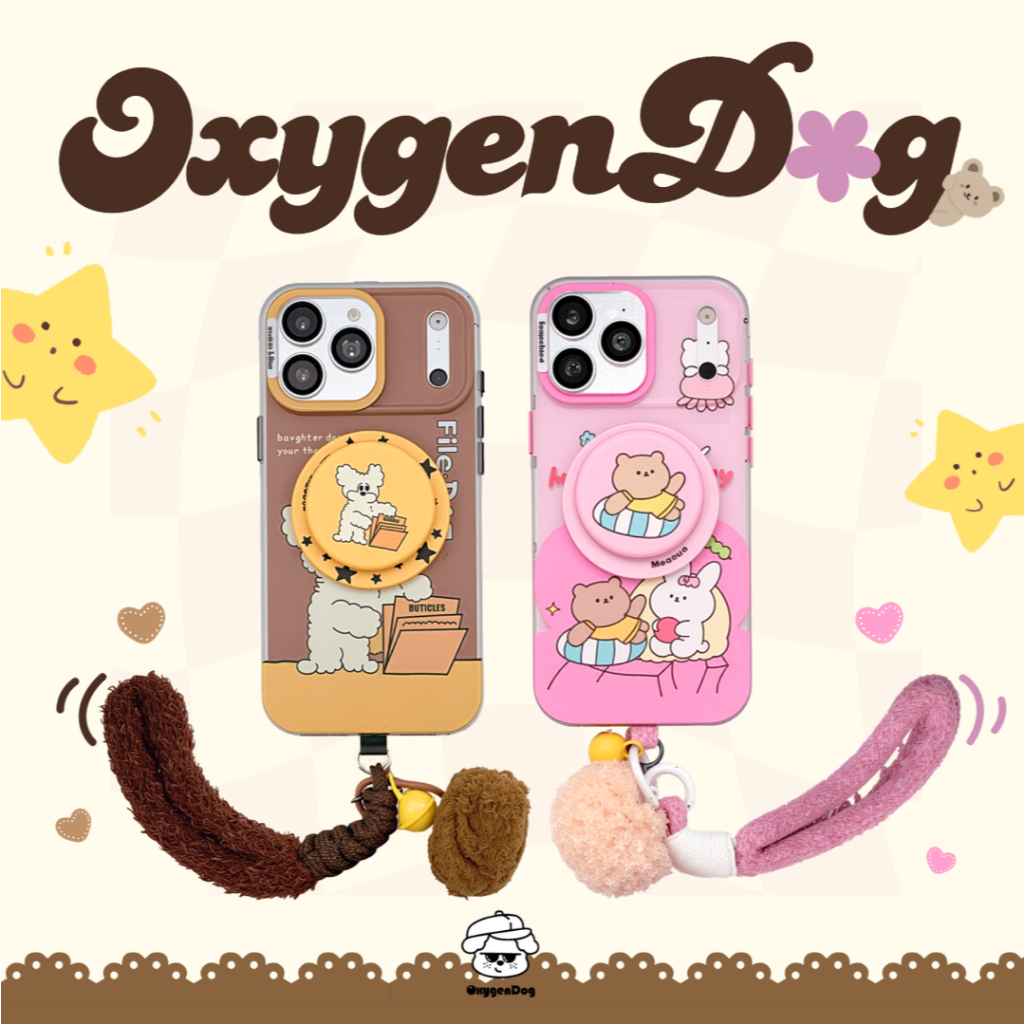 Oxygendog เคสไอโฟน ชุดเคส 3in1 พร้อม Griptok และ สายคล้อง For iPhone 17Promax 17 Pro 17 16 15 14 13
