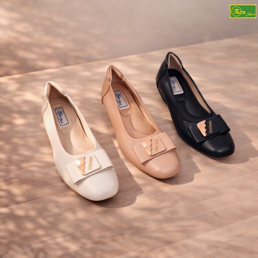 SEA Shoes (ซีชูส์) 9526-010 รองเท้าลำลองส้นเตี้ย แฟชั่นผู้หญิง ใส่ทำงาน