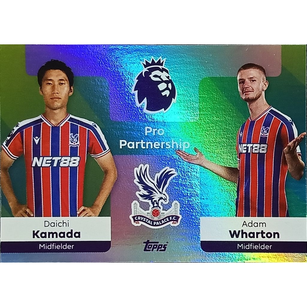 Card Topps 368. DAICHI KAMADA - ADAM WHARTON - CRYSTAL PALACE - PRO PARTNERSHIP


