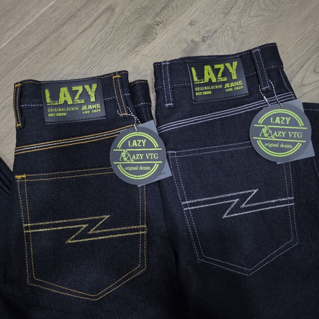 กางเกงยีนส์ LAZY มิดไนท์ 16 ออนซ์ ดีเทลใหม่ล่าสุด (แถมป้ายห้อย)