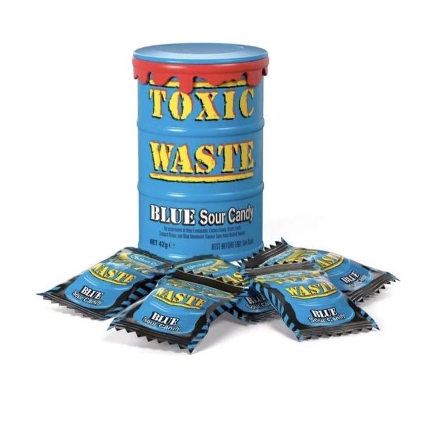 Toxic Waste Blue Sour Candy Drum 42g