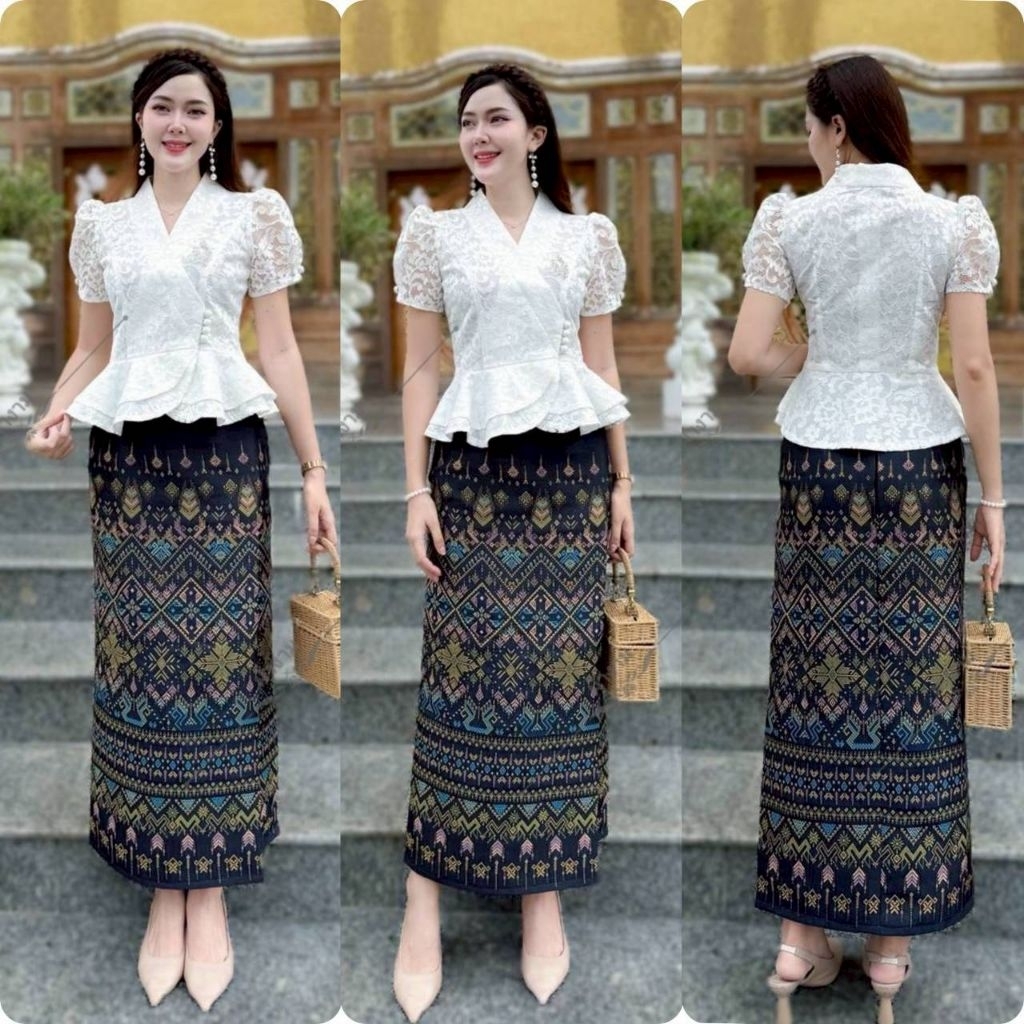 ผ้าถุงสำเร็จงานซิปหลัง งานจริงสวยมาก