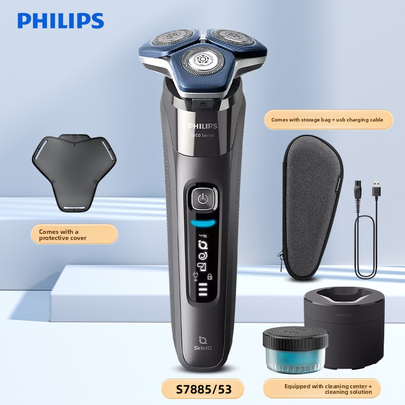 Philips Series 7000 เครื่องโกนหนวด ฟิลิปส์ เครื่องโกนหนวดไฟฟ้า SkinIQ เร็ว แรง สบายผิว รุ่น S7885/53