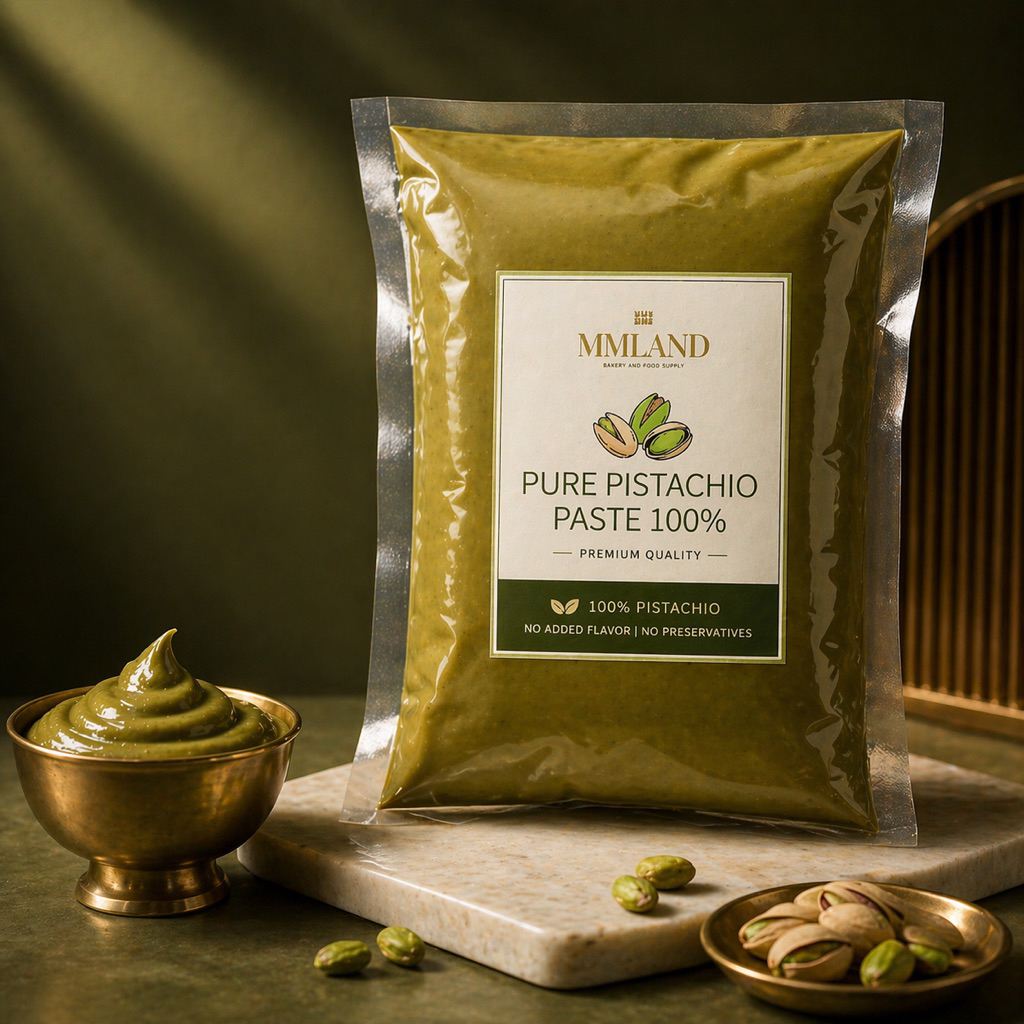 พิสตาชิโอเพรียวล้วน100% ถุงใส ( Halal) Pure pistachio paste